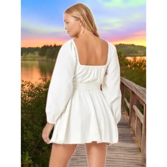 NWT - L*Space Cream Rosita Dress Size: LG - Picture 3 of 7